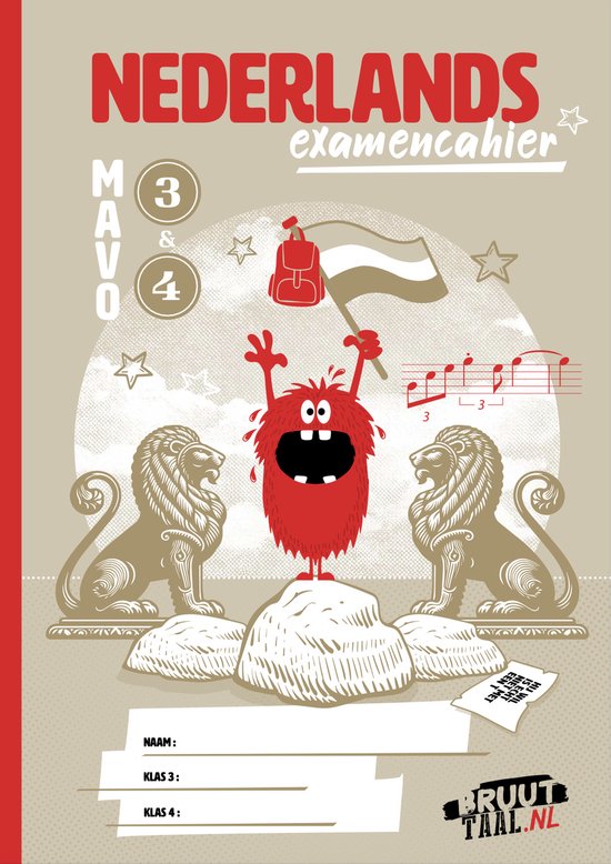 BruutTaal 3/4 mavo nederlands Examenchahier - cover