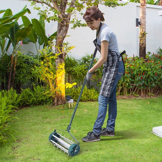 COSTWAY Gazonbeluchter Beluchter Gazonroller Gazonbeluchter Verticuteermachine Gazonroller Tuin van Costway — afbeelding 5