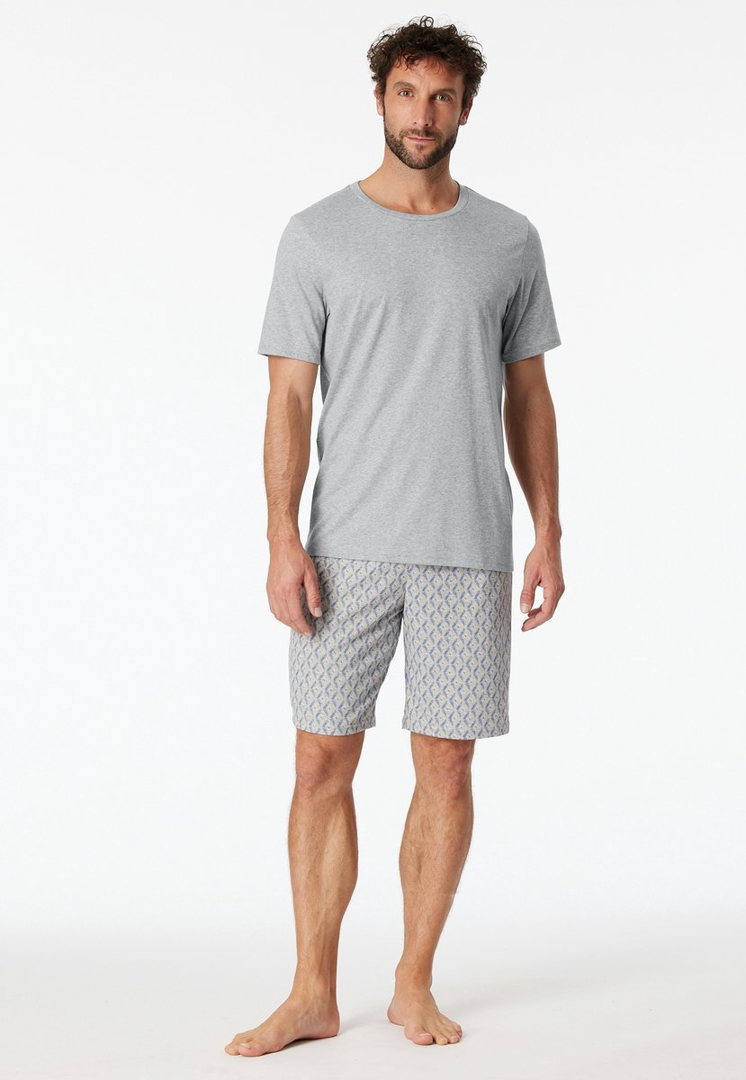 Schiesser – Fine Interlock – Pyjama – 181171 – Grey Melange - 52