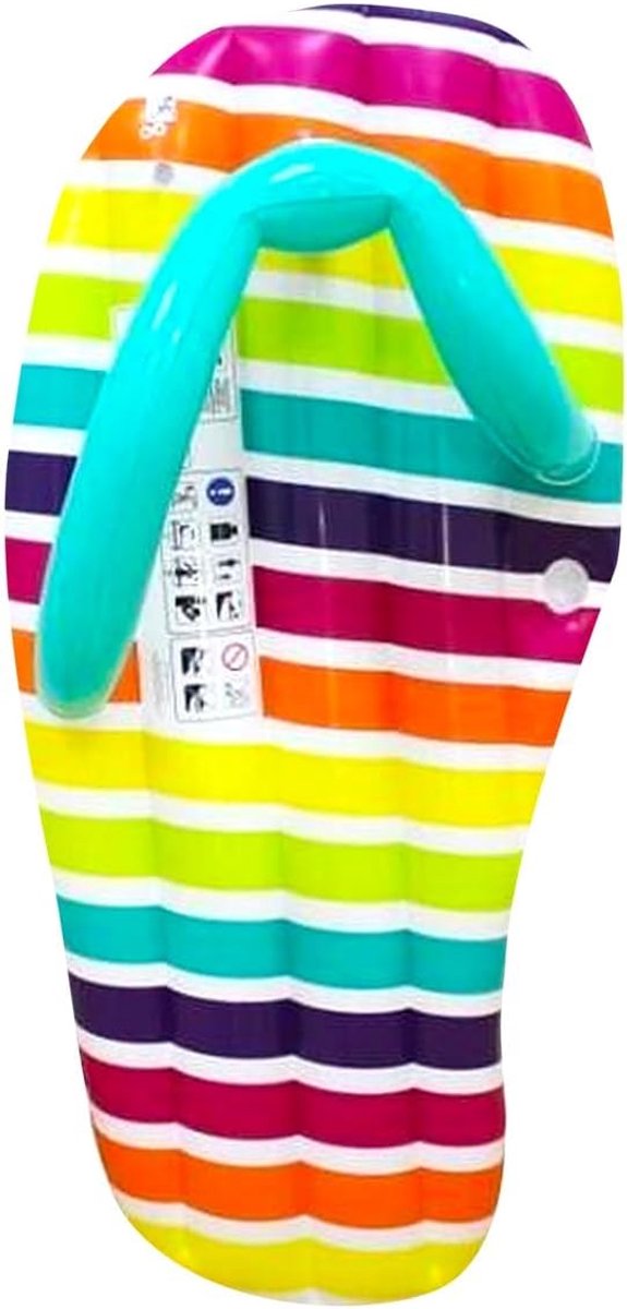 Opblaasbare Flip Flop Poolligstoel 1,5 m - Multicolor Waterspeelgoed