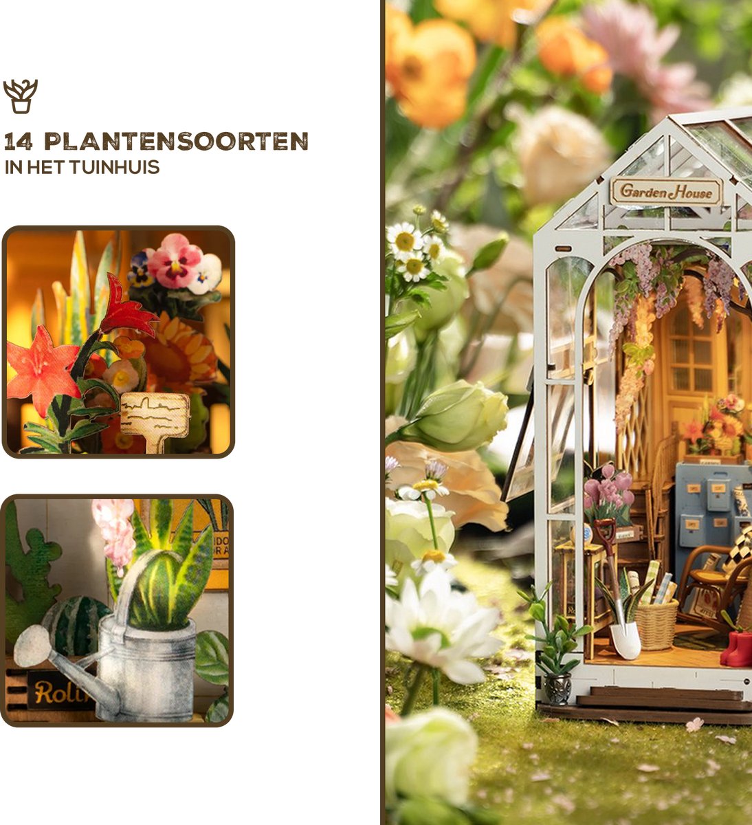 Rolife DIY Book Nook Garden House Robotime TGB06
