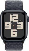 Bol.com Apple Watch SE 2024 GPS 40mm Midnight Aluminium Case with Ink Sport Loop aanbieding