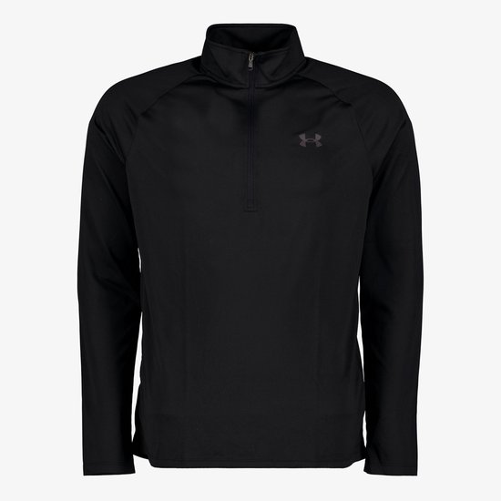 Under Armour UA Tech 2.0 1/2 Zip-BLK Heren Sporttrui - Zwart - Charcoal
