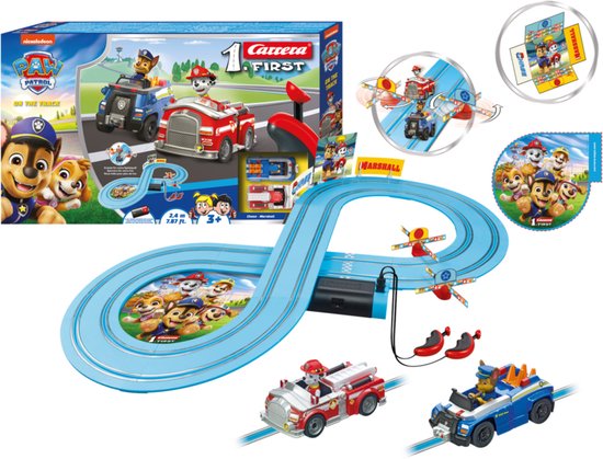 Carrera FIRST Racebaan - First PAW Patrol - On the Track - Chase vs. Marshall - 2,4m