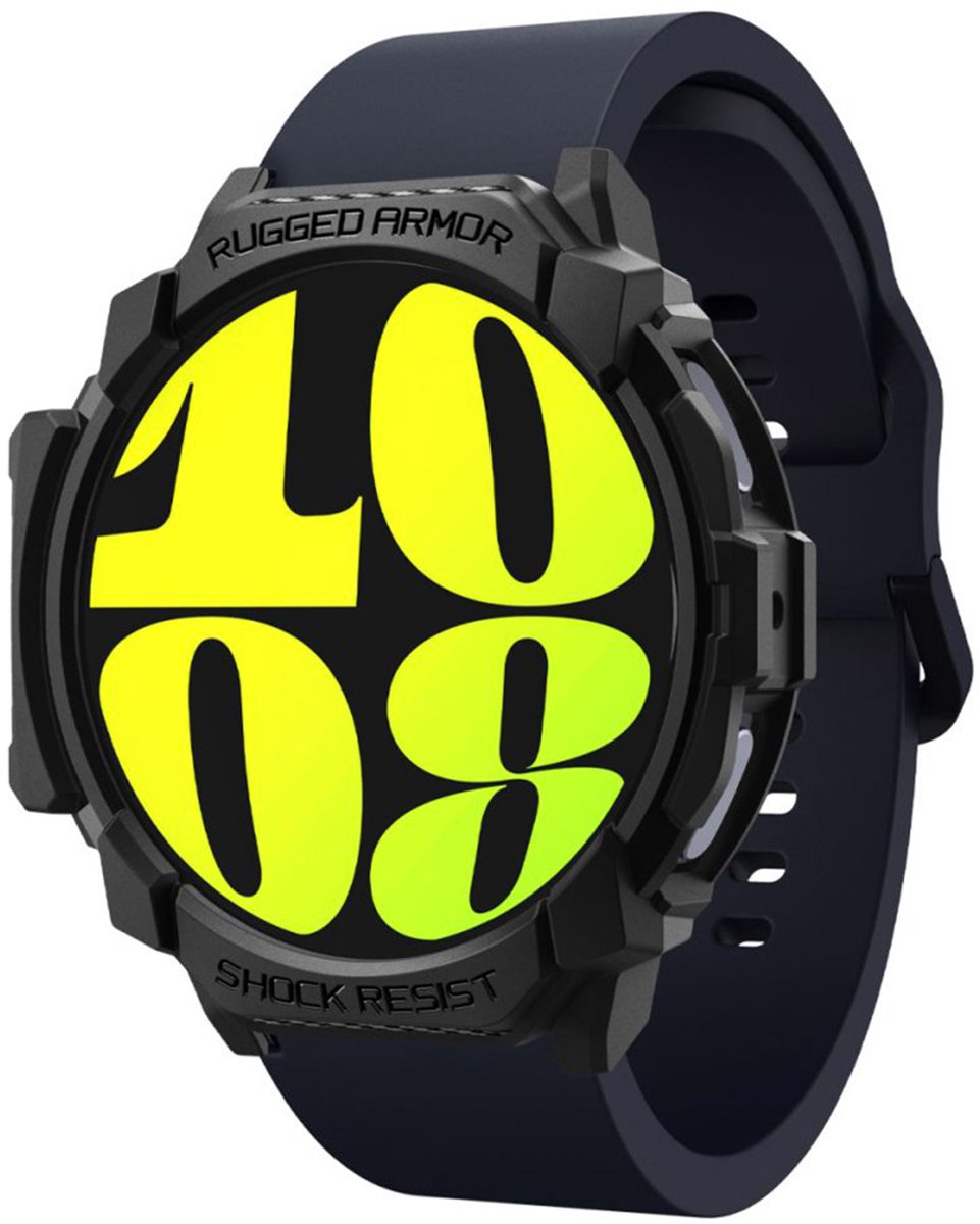 Spigen Rugged Armor™ Case geschikt voor Samsung Galaxy Watch 7 - 44 mm - Matte Black
