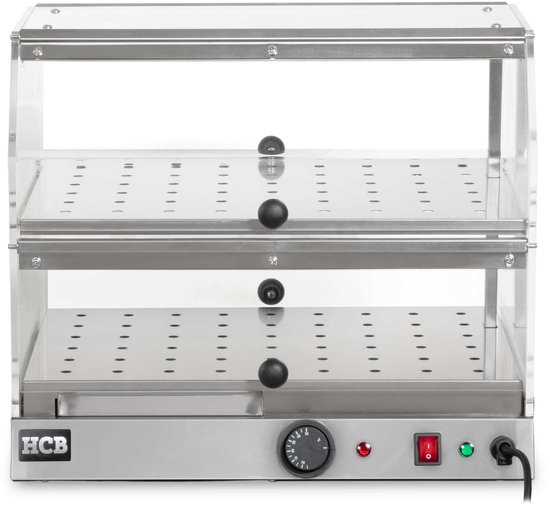 HCB® - Professionele Horeca Warmhoudvitrine - 230V - RVS / INOX - 36x50x43 cm (DxBxH) - 26 kg - 3794 — afbeelding 4