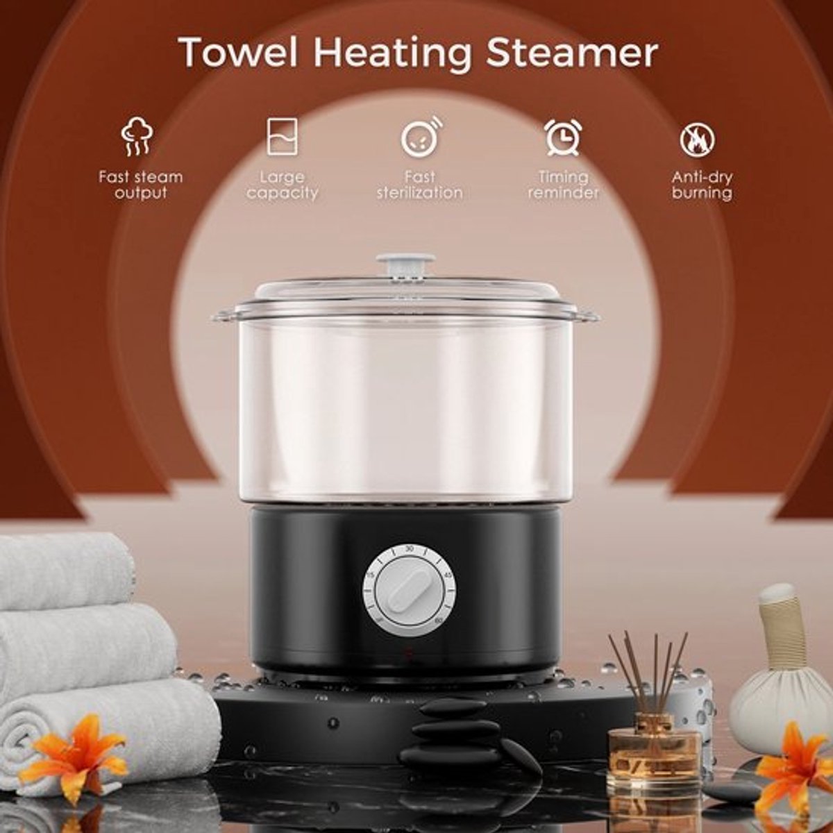 Gran Vida® - Elektrische Handdoekverwarmer - Snelle Stoomfunctie - Zwart