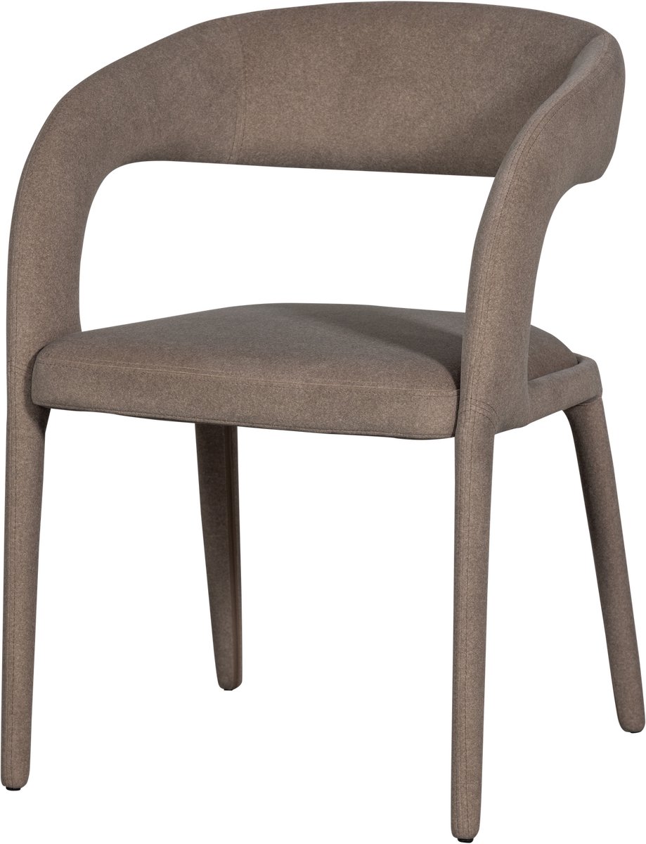 Arms Eetkamerstoel - Geweven Stof - Bruin - 80x60x54 cm