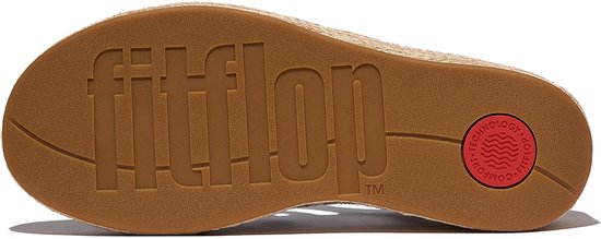 Espadrilles à plateforme FitFlop . Sandales compensées style pêcheur en cuir NOIR - Taille 37