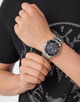 Montre chronographe à Quartz Plein Sport Titan , boîtier argenté : 100 % acier inoxydable | Bracelet : 100 % acier inoxydable 46 PSAGA0525, PSAGA0625