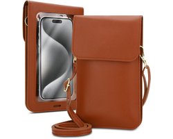 Mobielhoesje geschikt voor Realme GT6T 5G in BRUIN Etui Case Cover Handtas voor dames