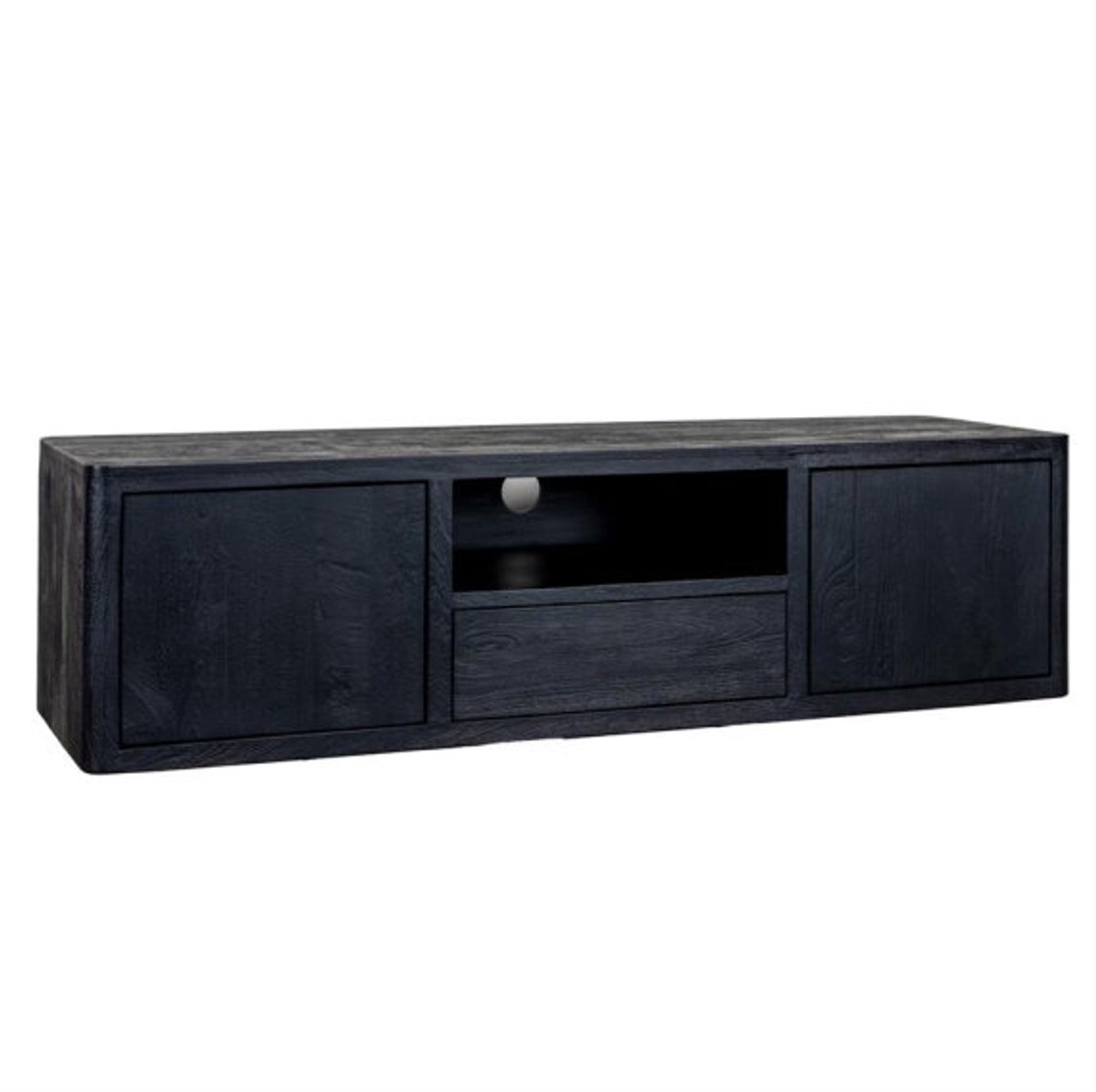 Tower Living Tv meubel Tenna mangohout 150 cm - Zwart