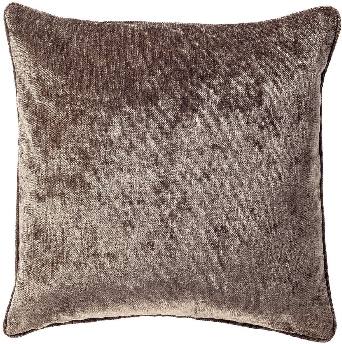 Dutch Decor LEWY - kussenhoes 45x45 cm - glansvelours - Driftwood - bruin - met rits - zonder binnenkussen