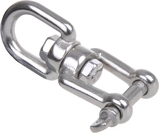 Foto: Rvs wervel oog gaffel draairotol swivel draaioog wartel