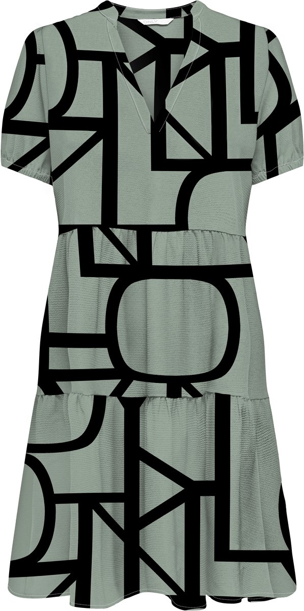 ONLY - ONLNOVA LIFE VIS S/S THEA DRESS WVN - Dames - Mini jurken