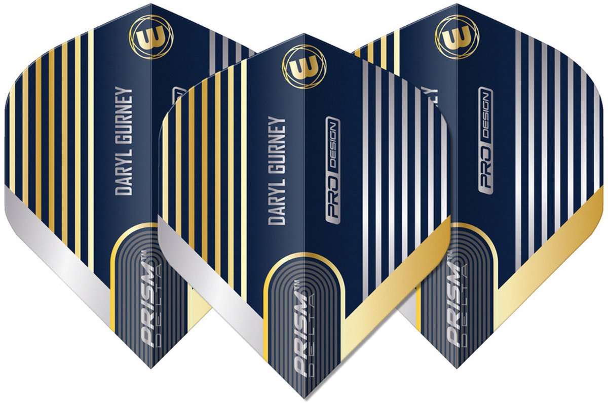 Winmau Prism Delta Daryl Gurney Blue Gold - Dart Flights