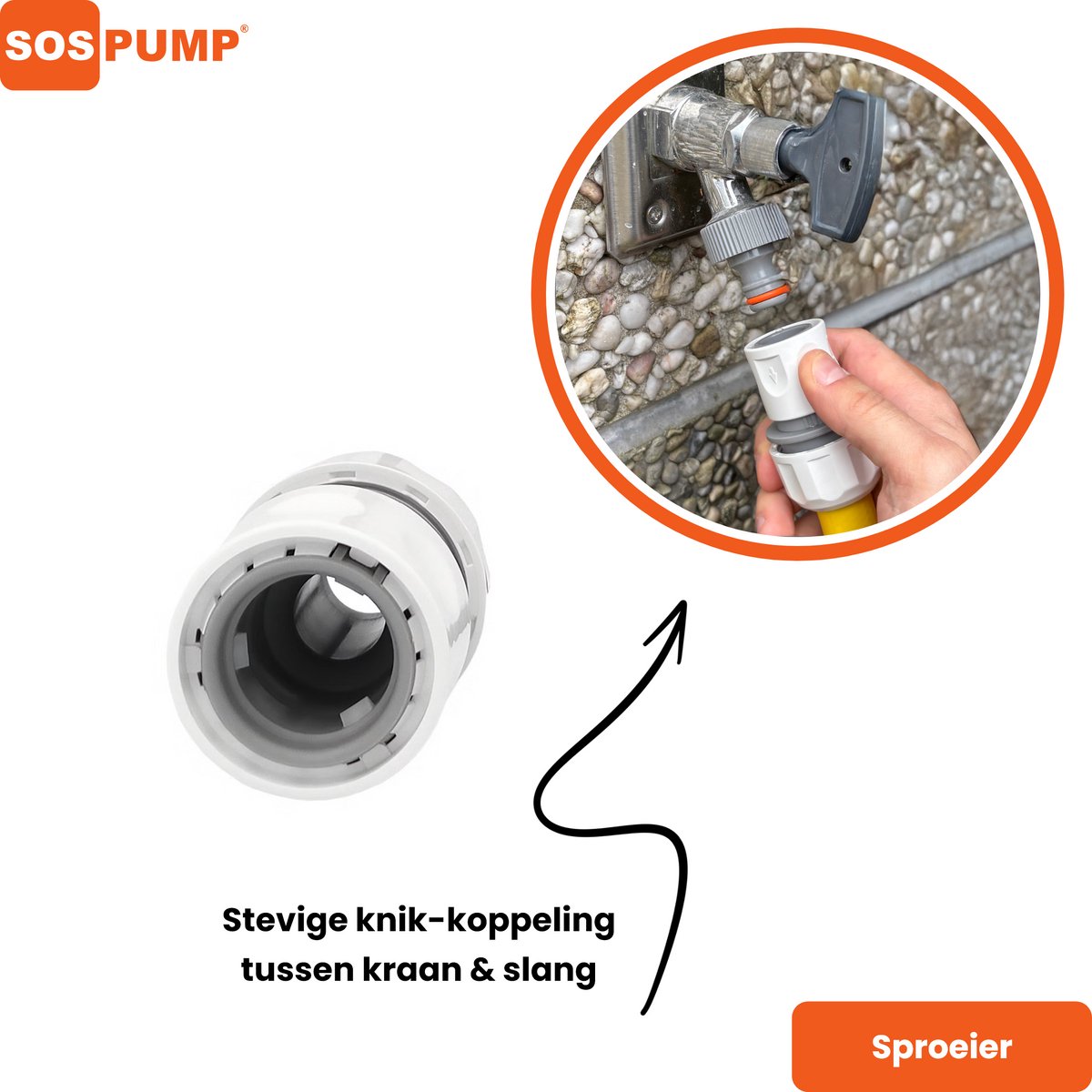 SOS PUMP ® Tuinslang 25 m Set – Flexibel & Anti-Knik – Inclusief Spuitpistool & Koppelingen – Gardena – Tuinbewatering – Reiniging – foto 4