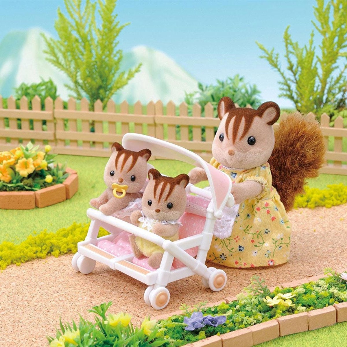 Sylvanian Families 4533 dubbele kinderwagen-poppenhuisinrichting — afbeelding 10
