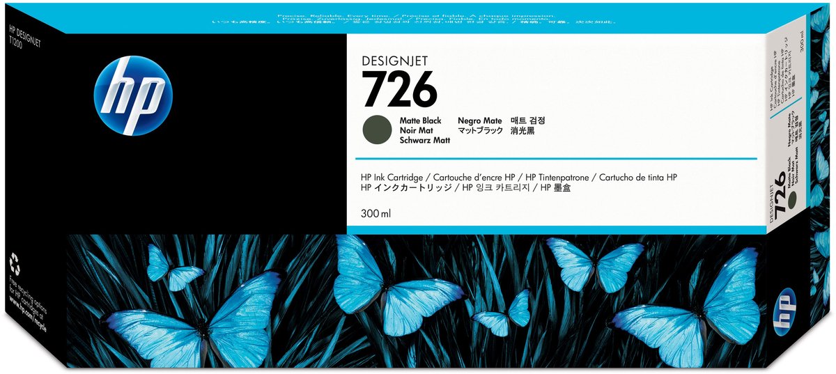 Original Ink Cartridge HP CH575A Black Matte back