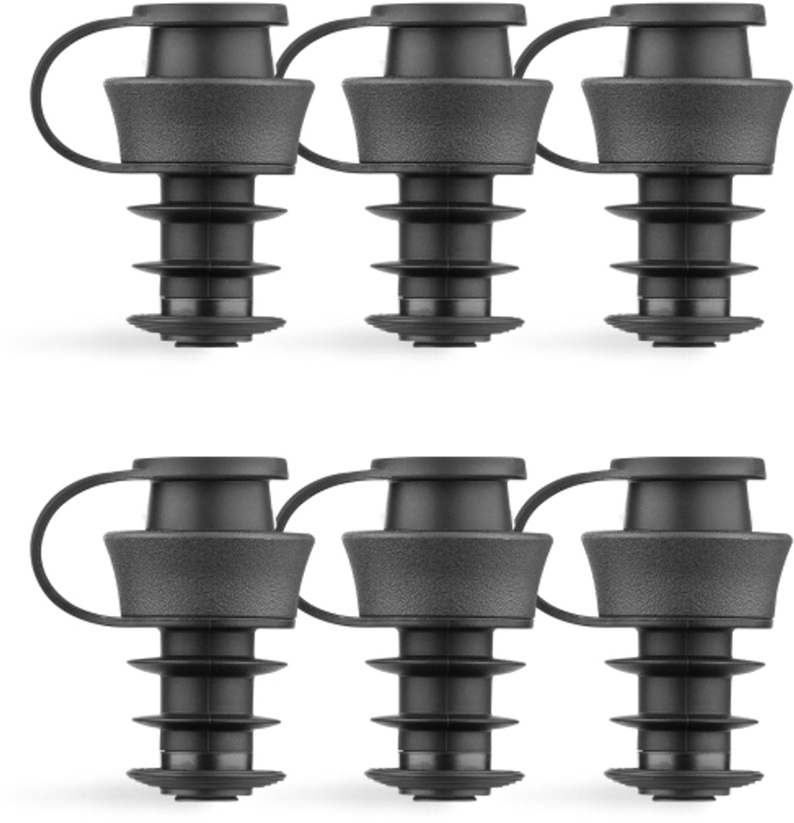 Coravin Pivot stoppers 6 stuks - Zwart