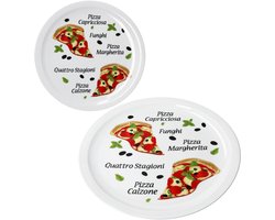 MamboCat Set van 2 VARIAZIONE pizzaborden 30,5 cm pizza & letters