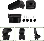 The Living Store Accoudoir de Voiture - Zwart - ABS - 15 x 31 x (44) cm - Réglable - Adapté pour Ford Focus III (2015)