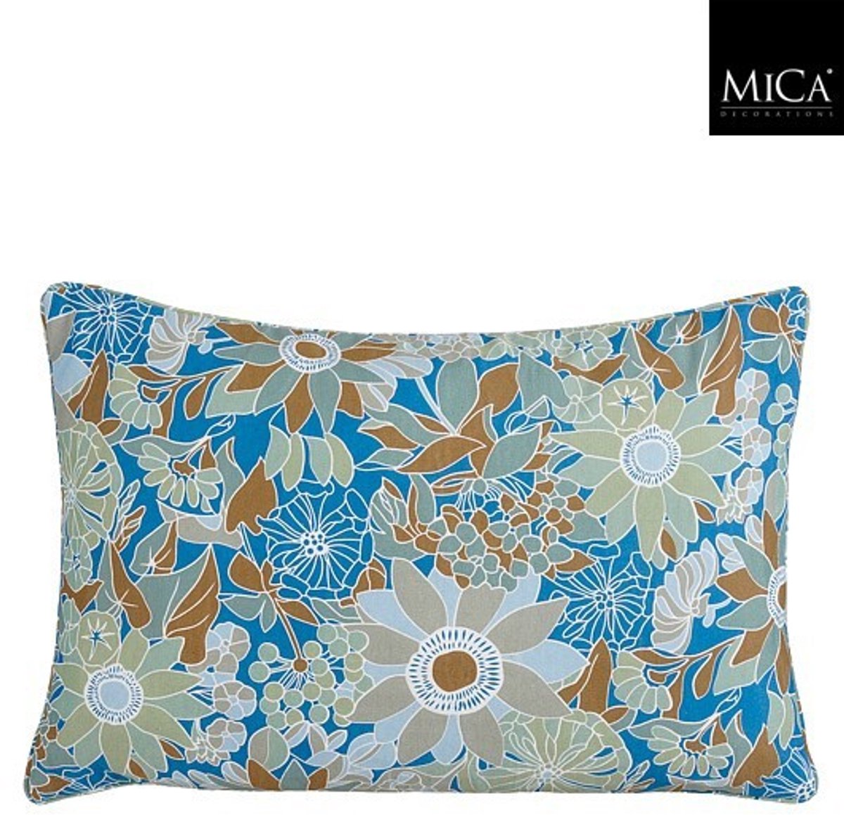 Mica Decorations Fleur Lendekussen - 60 x 40 x 10cm - Blauw