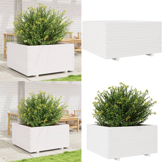 vidaXL Plantenbak verhoogd 100x100x33,5 cm roestvrijstaal