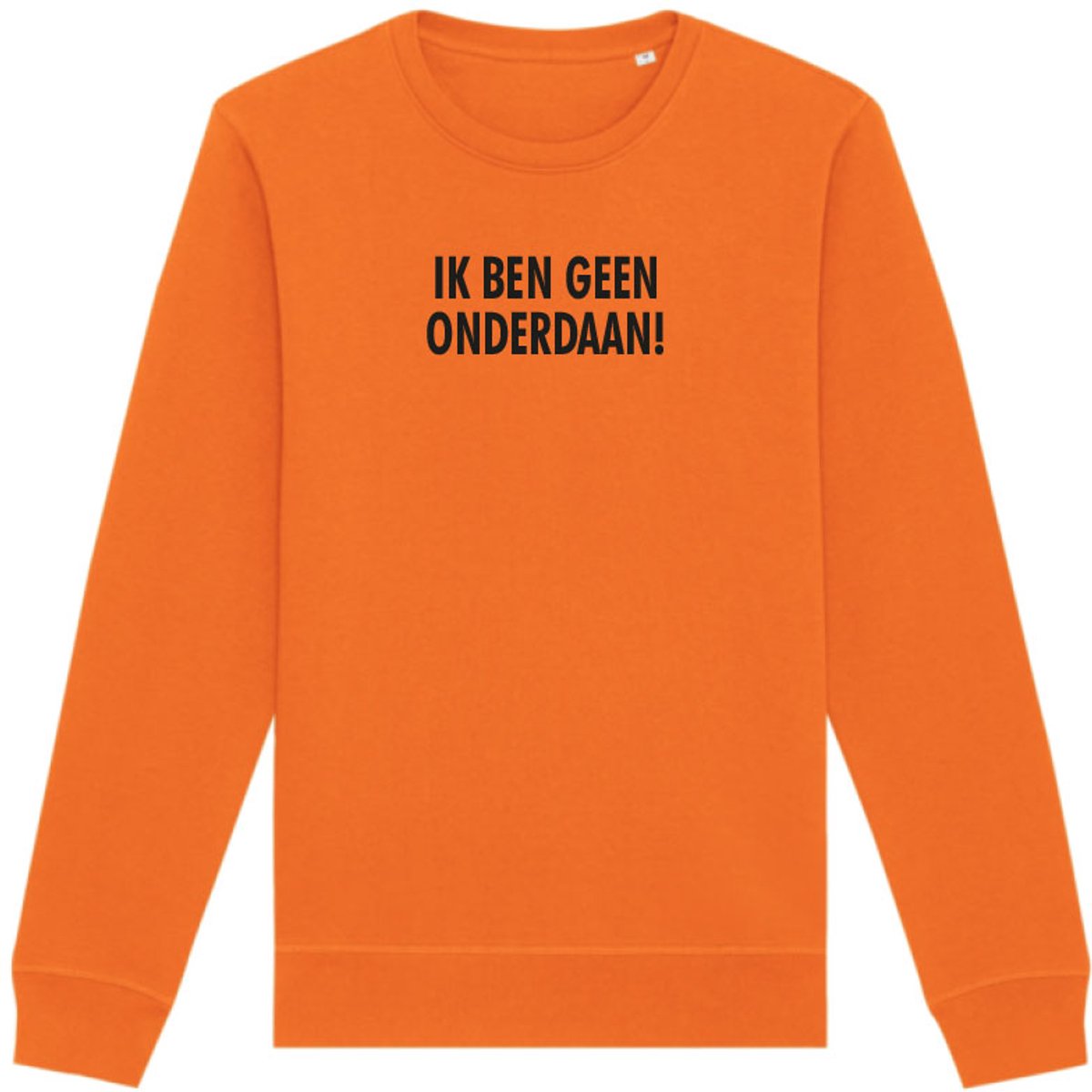 Sweater oranje M - Ik ben geen onderdaan - soBAD. - Koningsdag - Unisex - Oranje - Voetbal - Nederland