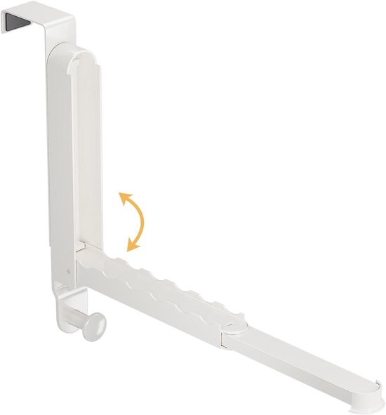 Over de deur droogrek, opvouwbare draagbare haken over de deur haken hanger met handdoekrekken voor jas, kleding, wasruimte, badkamer, slaapkamer, reishangers (2 stuks, ruimtegrijs