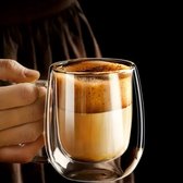 Verres à café à double paroi Dutchers® - 350 ml - Lot de 4 - Verres à latte macchiato - Verres à Cappuccino - Tasses à café - Mug à café - Tasse - Verres à café
