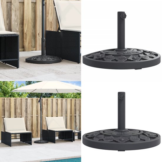 vidaXL Parasolvoet voor stok van Ø38 / 48 mm 9 kg halfrond - Parasolvoet - Parasolvoeten - Parasol Voet - Voet Parasol