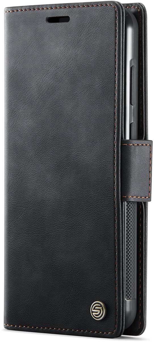 Luxe PU-leer 2-in-1 Wallet Bookcase Hoesje geschikt voor Samsung Galaxy A16 5G met 3 Kaarthouders en Magnetische Afneembare Backcover – Zwart