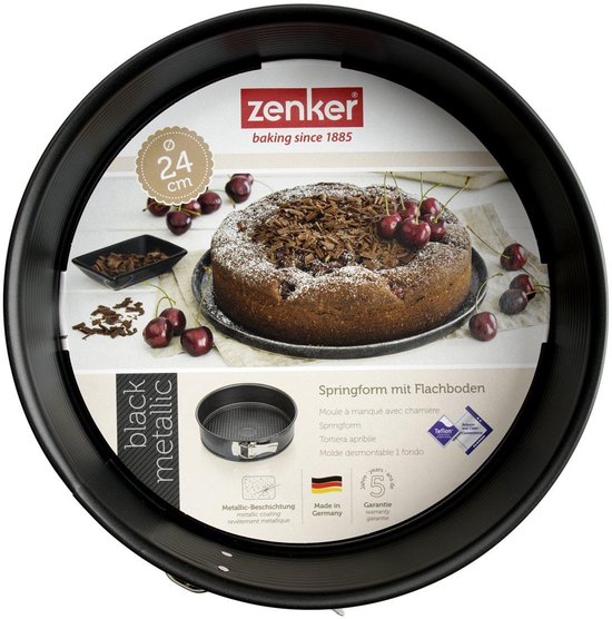Springvorm met scharnier 24 cm Zenker Black Metallic