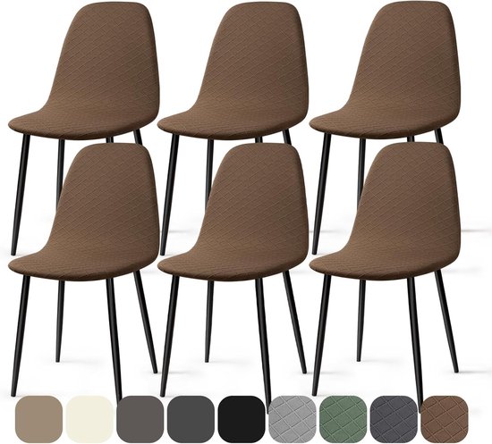 Set de six protections de siège durables Ibenzoa® pour Chaises de salle à manger - Compatibles avec le tissu et le Cuir