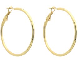 Dames Oorbellen - Goud - Roestvrijstaal (RVS) - Tijdloos Design - 40mm