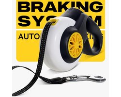 FIDA™ Autobrake intrekbare hondenriem innovative dog leash (Original Design) - geavanceerd patentontwerp voor het trekken van honden - 4m zware wandelriem - voor honden tot max. 50 kg
