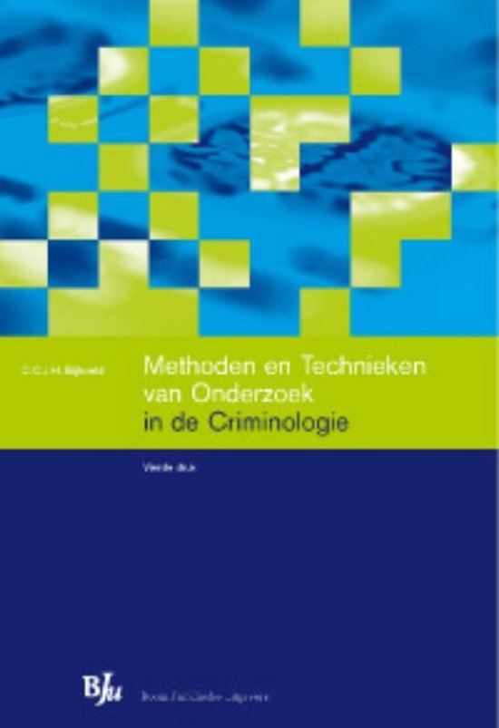 Methoden En  Technieken Van Onderzoek In De Criminologie - cover