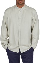 DENIMFY Heren Overhemd DFJesper regular fit Beige 3XL Ronde Hals Volwassenen Linnen overhemd heren - zomerhemd