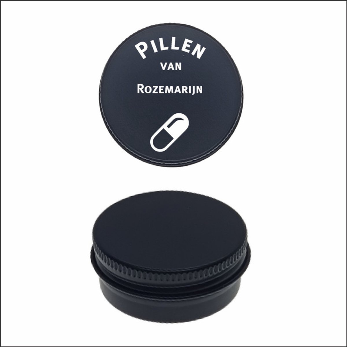 Goedkoopste Pillen Blikje Met Naam Gravering - Rozemarijn