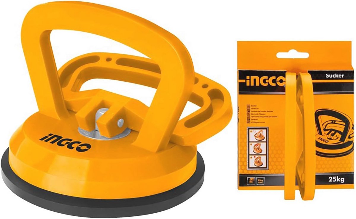 Professionele zuignap met handvat - Draagvermogen 25 kg, Diameter 115 mm