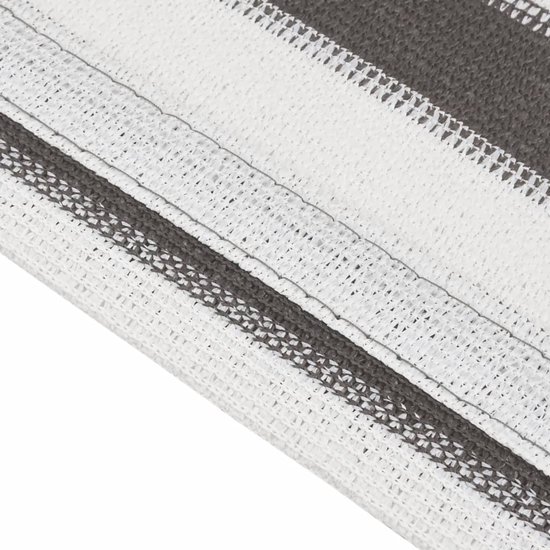 vidaXL - Tenttapijt - 400x600 - cm - HDPE - antracietkleurig - en - wit van Vidaxl — afbeelding 3