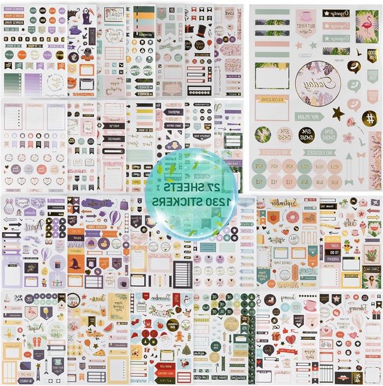 50 stuks esthetische stickers, waterdichte vintage