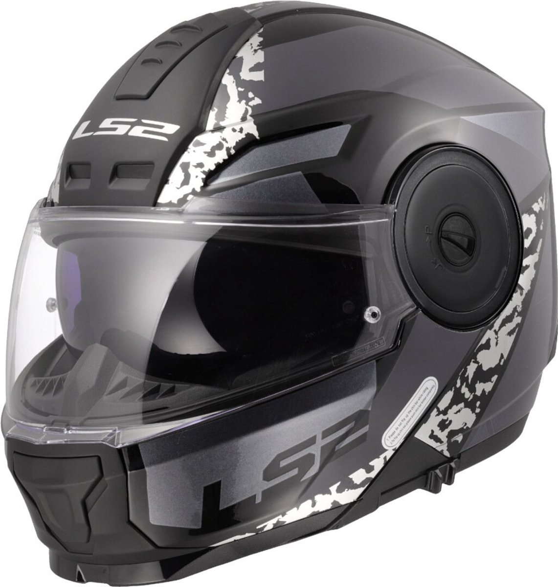 LS2 FF902 Scope II Oxyd Zwart Titanium 06 Systeemhelm - Maat L - Helm