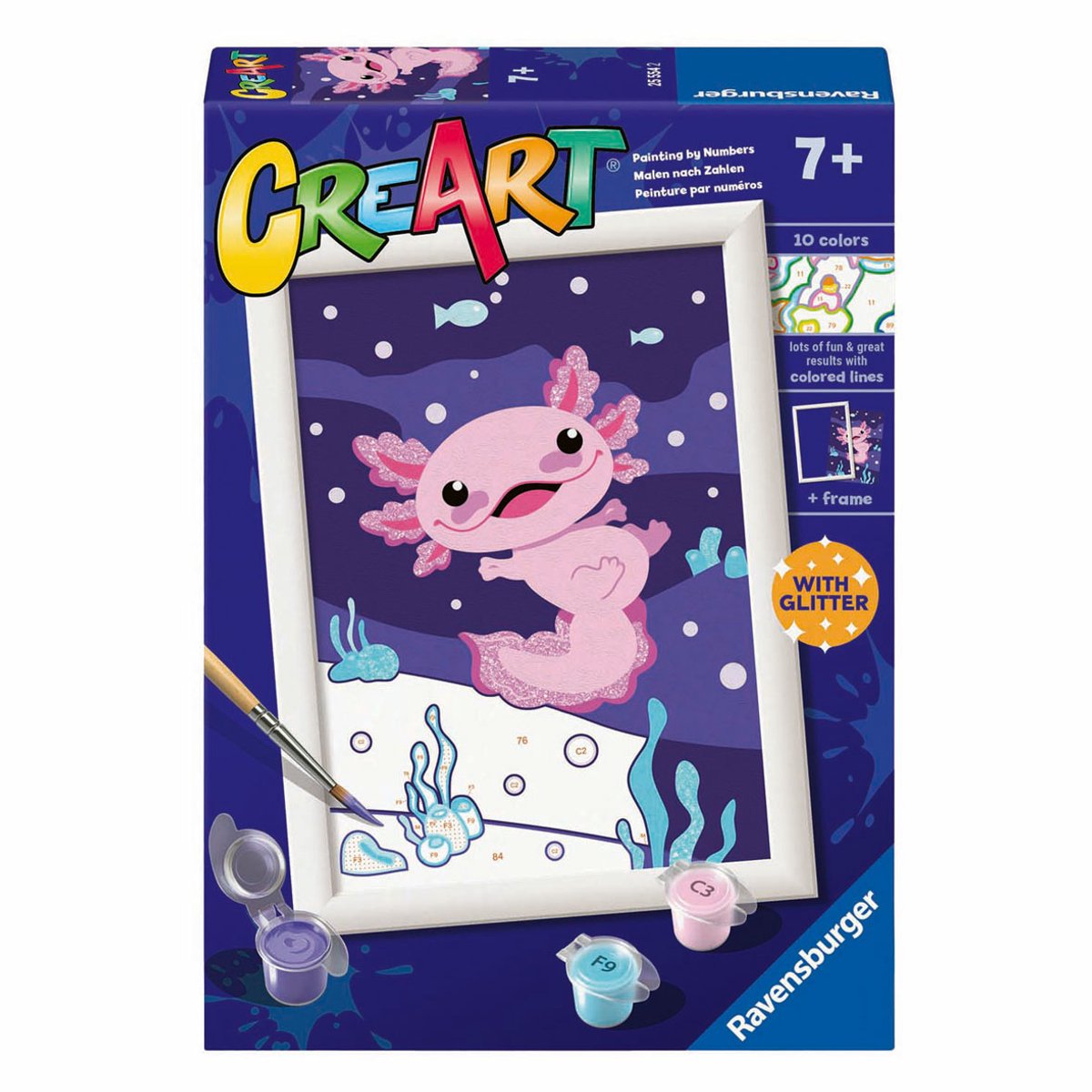 Ravensburger - CreArt - Axolotl - Schilderen op Nummer voor Kinderen — afbeelding 8