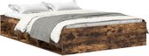vidaXL - Bedframe - gerookt - eikenkleurig - 135x190 - cm - Double