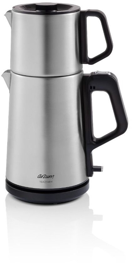 Arzum Teacharm Elektrische Theepot AR3143-0600 | Inox - 1.8L + 1.0L - Led-indicator - 360° basis - 2200W