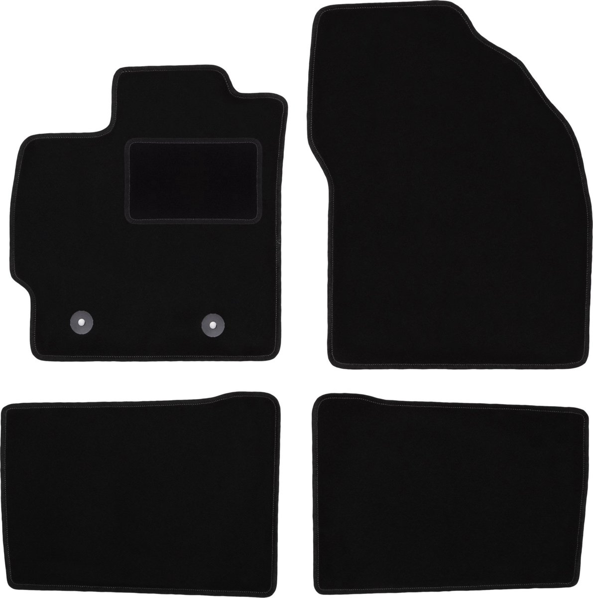 Zwarte veloursmatten voor: Toyota Prius III hatchback (2009-2011)