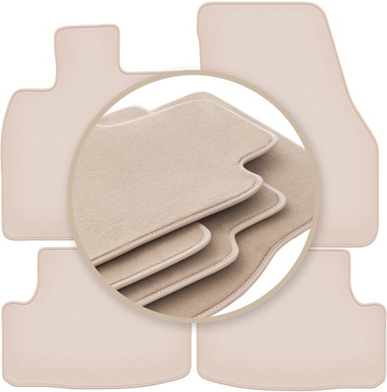 Tapis de sol beiges PREMIUM pour : Skoda Karoq crossover 2017-