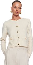Trendyol Grijs Crop Premium Garen/Speciale Garen Zak Gedetailleerd Breiwerk Vest Twoaw24Hi00051